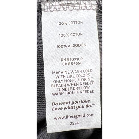 Life Is Good Women's Classic Fit Long Sleeve Shirt XL Heart Graphic Gray - Picture 3 of 5